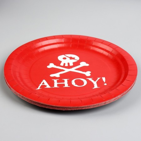 Disposable paper plate "Pirates", 18 cm-2