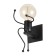 Sconces "man" E27 40W black 11x20x17 cm
