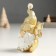 Souvenir Polystone "Grandfather Frost in a gold cap with a flashlight/asterisk" mix 8x5x12 cm