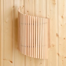 Figure lampshade from alder, wall -mounted