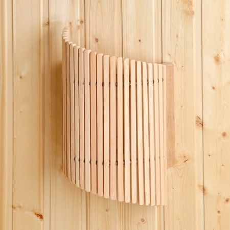 Figure lampshade from alder, wall -mounted