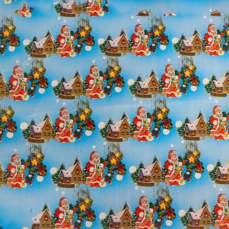 Packing film for gifts, metallized, 35MKM "Happy New Year!", 50x70cm-1