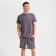 Pajama men's kaftan "game" size 54, gray