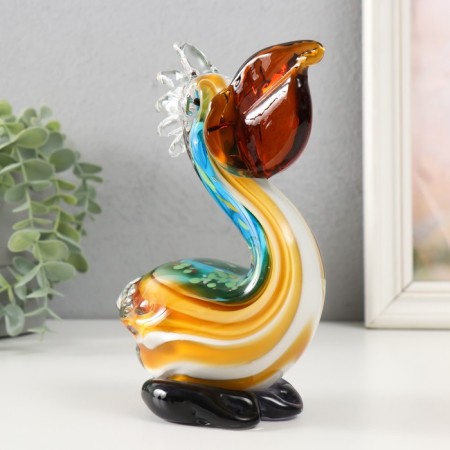 Souvenir Glass "Pelican" under Muranskoy glass mix 8x16x17 cm-4