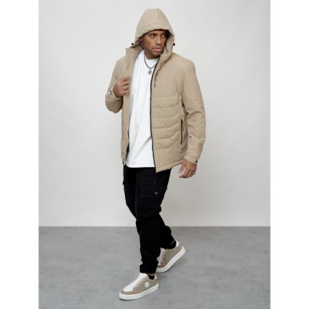 Male spring jacket, size 50, beige color-9
