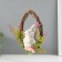 Souvenir "White Bunny in a wreath with flowers" 17.5x7.5x19.5 cm