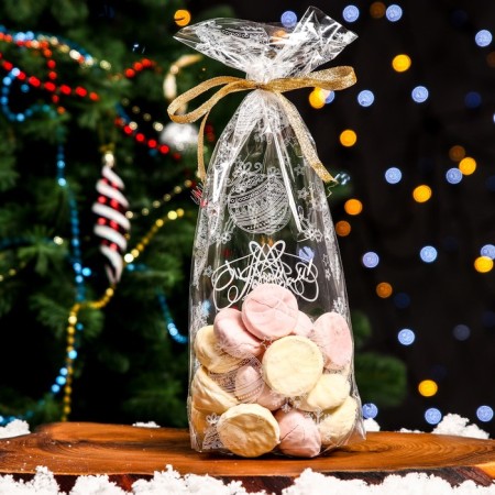Package Packy BOPP, with a bottom fold, "New Year's balls" 15*30 cm