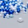 Beads for creativity plastic "Round. Assorted blue" d = 3-8 mm, set 10 grams