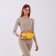 Lightning waist bag, 2 pockets, yellow color