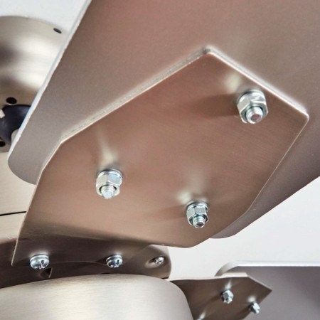 Ceiling fan with Gelsina, E14, 1x60W lamp, steel, nickel, glass, white-4