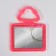 Desktop mirror - suspended, with a frame for a photo, a mirror surface is 11 × 9 cm, color mix