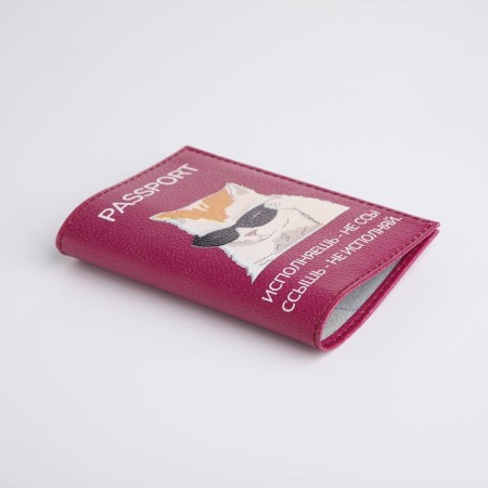 Cover for passport, pink color-3
