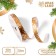 Plastic tape "Snowflakes", 1.2cm x 45m, gold
