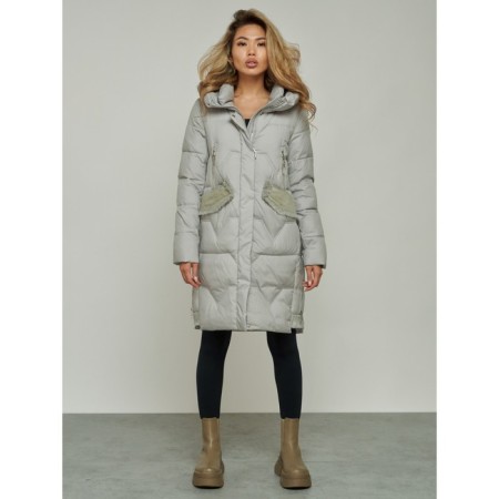 Coat insulated winter female, size 50, color gray