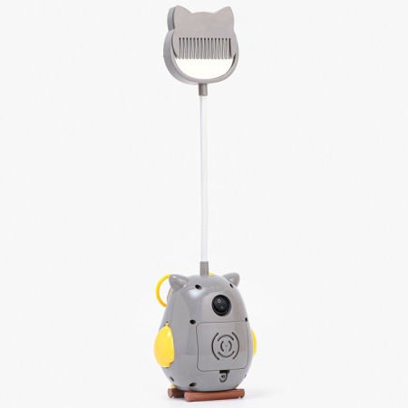 Clock - an alarm clock "Owl" for children, with a mirror and a comb, d -7.5 cm, aa, usb-3