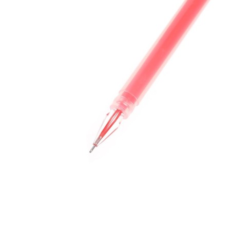 Gel handle "Crystal" 0.38 mm, red, transparent, sunburn, needle writing node.-1