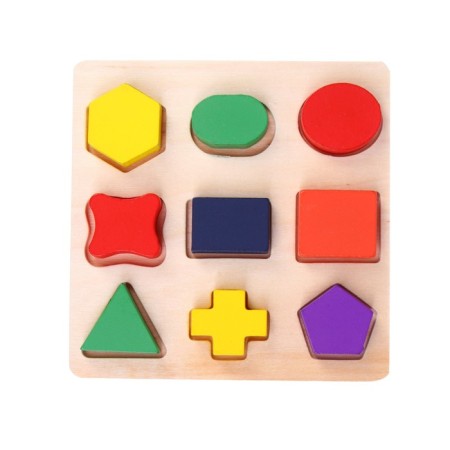 Puzzle “Studying colors and figures”, 9 volumetric figures, mix-1