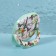 Pocket mirror “pattern”, with a stand, 8 × 8 cm, green color