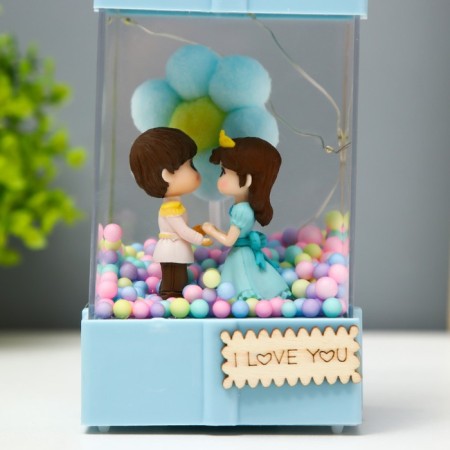 Nightlight "Love" LED from batteries 3HAA Blue 8x8x15.5 cm Risalux-5