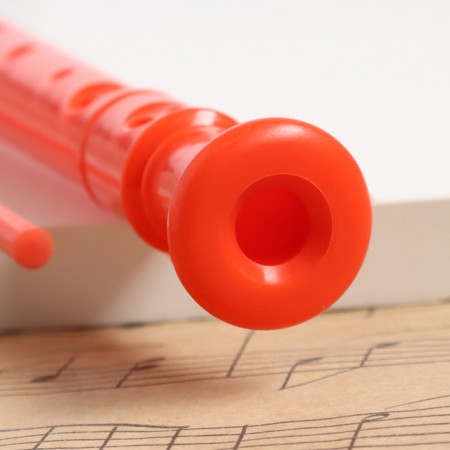 Music Life Blockflate, 8 holes, German system, soprano, red-1