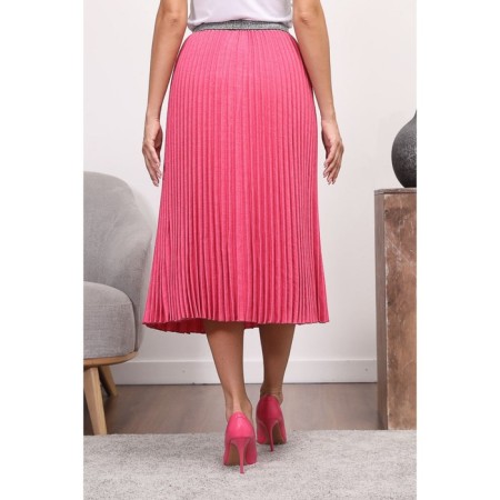 Female suit, size 44, raspberry color-13
