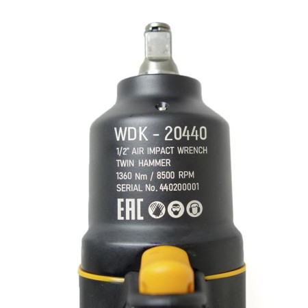 Gaykowert Pneumatic Wiederkraft WDK-20440, shock, 1/2 ", 1360 HM, 195 mm-3