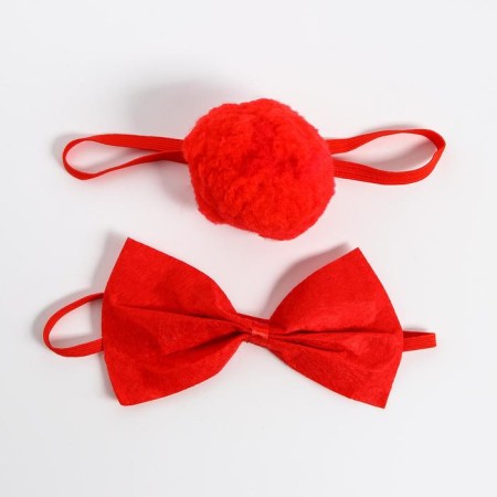 Clown carnival set, nose, butterfly