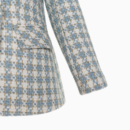 Jacket tweed double -breasted mist p. 48, blue-10