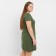 Night shirt female, green color/print, size 52