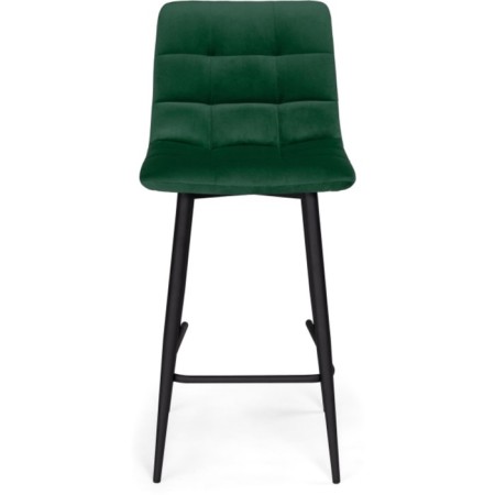 Baric stool for metal/velor, black/green 43x42x93 cm-1
