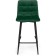 Baric stool for metal/velor, black/green 43x42x93 cm