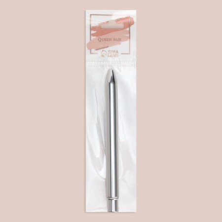 Makeup brush, compact, 17.5 cm, black/silver color-10