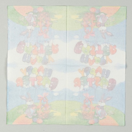 Paper Paper “Happy Easter” rabbit with basket, 33x33 cm, set 20 pcs.-2