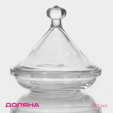 Glass capacity for honey and jam “Dome Dome”, 200 ml, 12.5 × 12 cm
