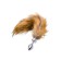 Anal plug Metal by Toyfa, silver, with a red tail, 37 cm, d = 2.9 cm