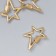 Connector for creativity Metal 2 Ears "Golden Star" 1.6x2.3 cm