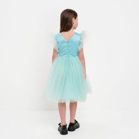 Dress for girls with wings KAFTAN, size 34 (122-128 cm), birus-blue color-4