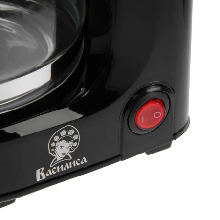 Vasilisa Coffee machine kV1-600, drip, 600 watts, 0.6 l, black and red-2