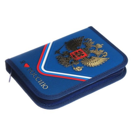 Penal 1 section 130 x 190 mm, Hatber "I love Russia", laminated cardboard, blue (volumetric 3D risun) NPN_4403-1