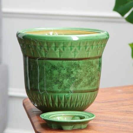 Pot Flower Crete No. 3, Green 3.7 L-1