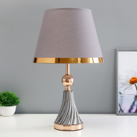 Highlight lamp with "Okli" E27 40W gray-gold 28x28x48 cm