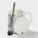 Ceramic mug with a spoon "White Marble", 350 ml, white color