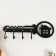 Decorative tree hooks "Key to home" Black, Mirror 4.5x40.5x14.5 cm