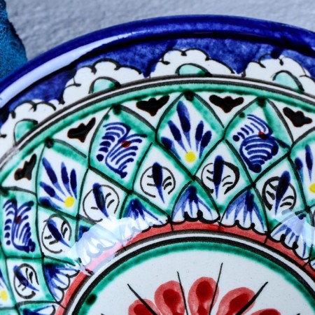 Rishtan ceramics "Patterns" 14.5 cm, small, blue-2