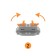 Terminal of QMS 222-423p Passing 3 poles, with an mounting platform (0.08-4 mm²), gray (25 pcs.