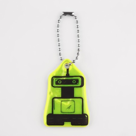 The reflective element "Robot", bilateral, 5 × 3.4 cm, color mix-2