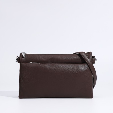 Cross-Bodi Bag on a zipper, brown color