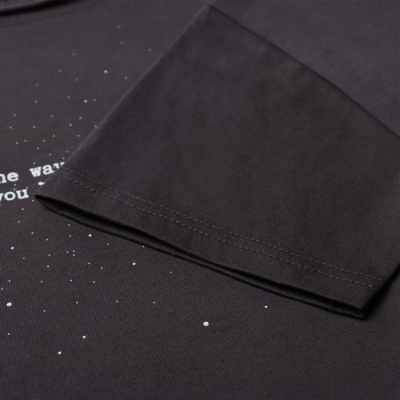 T-shirt for a boy, dark gray color, height 140-2