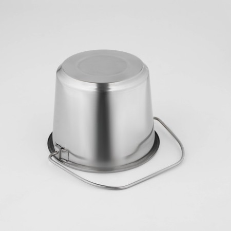 A bucket with a lid, 5 liters, a measured scale, stainless steel-3