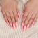 Poaring Faluses, 12 pcs, with adhesive plates, ballerina shape, pink